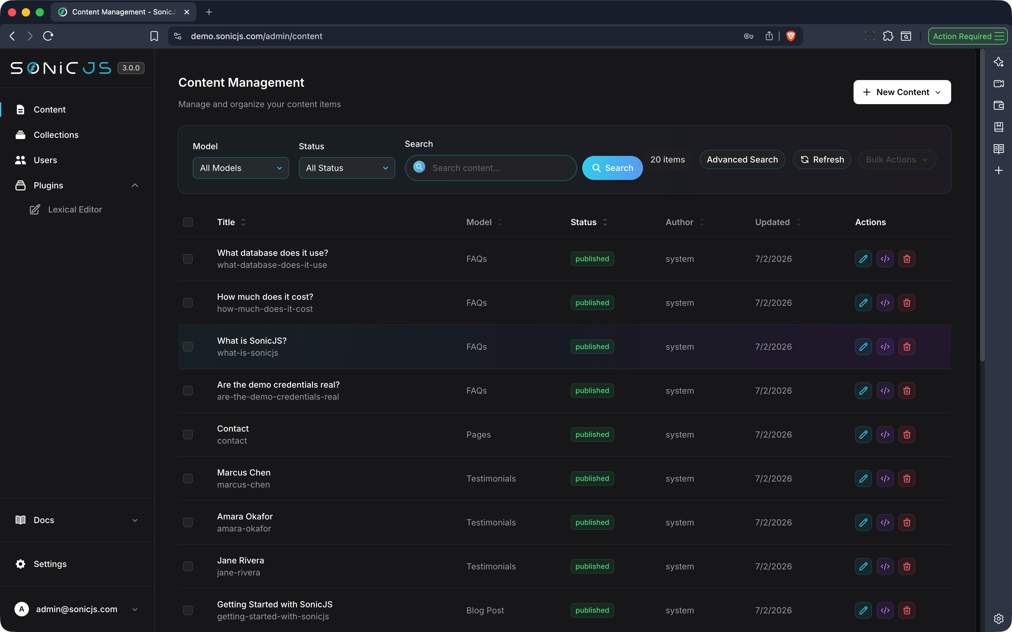 SonicJS product image